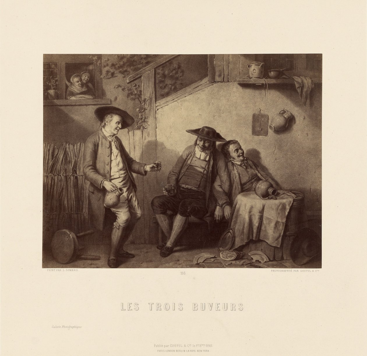 "Los tres bebedores" de L. Somers de Goupil and Cie.