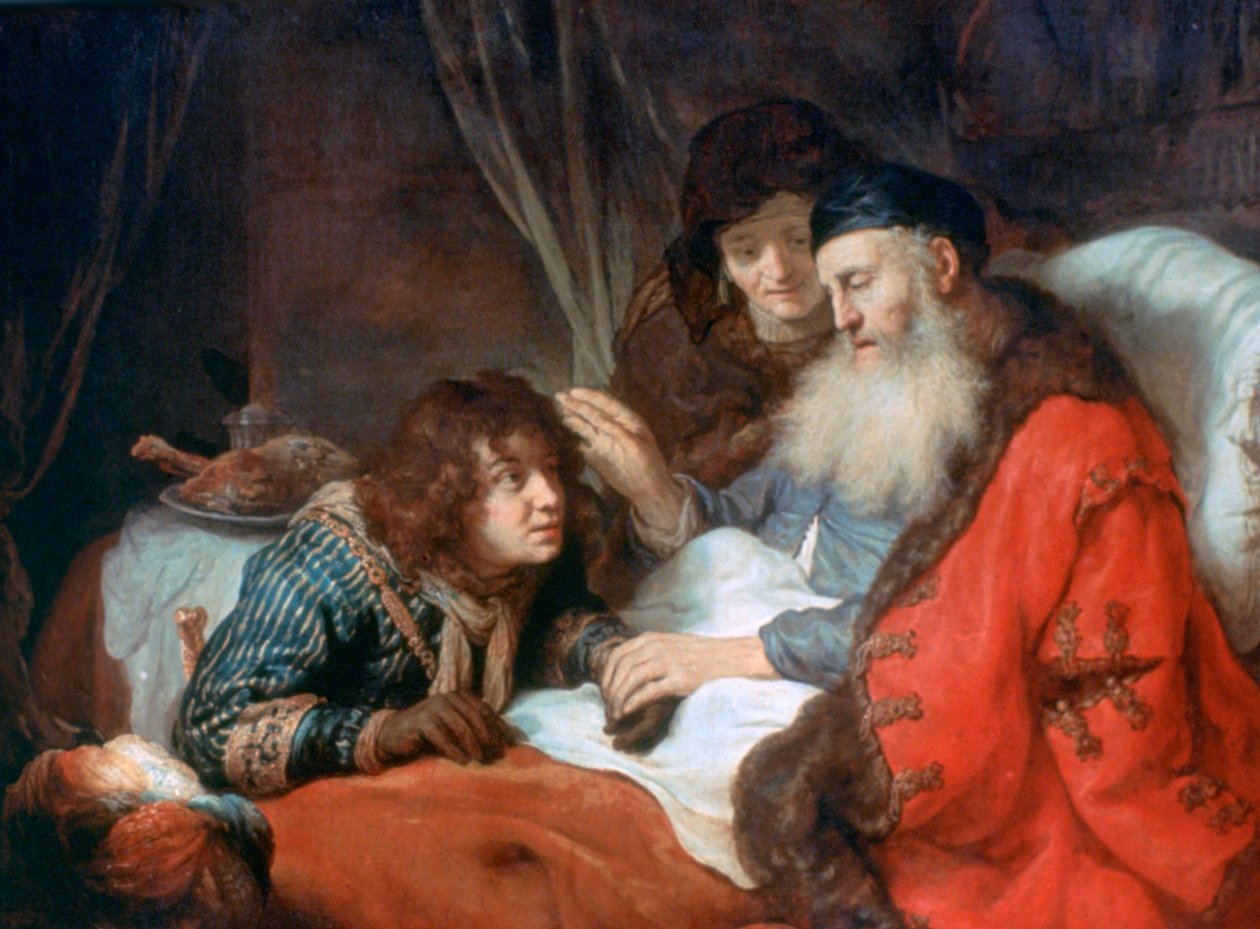 Isaac bendiciendo a Jacob, 1638 de Govaert Flinck