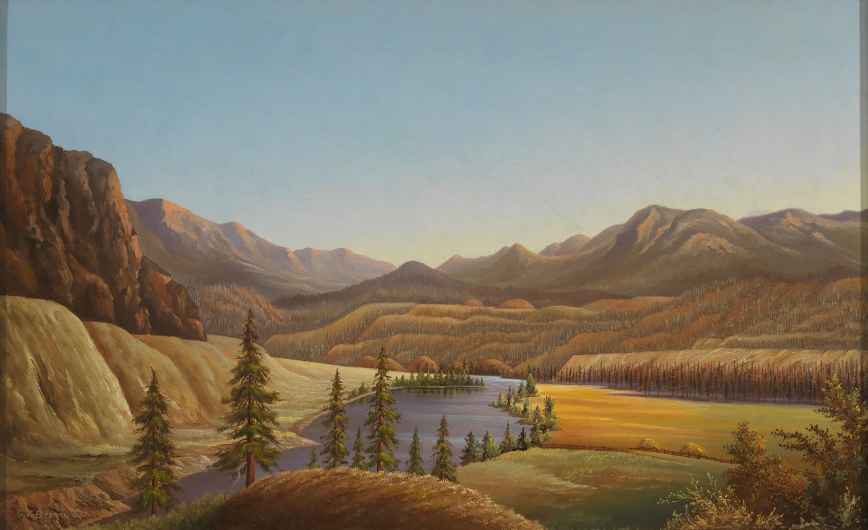 Vista del lago Okanagan, Columbia Británica de Grafton Tyler Brown