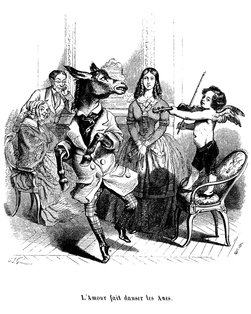 Ilustración para "100 Proverbios de Grandville (1803 47)