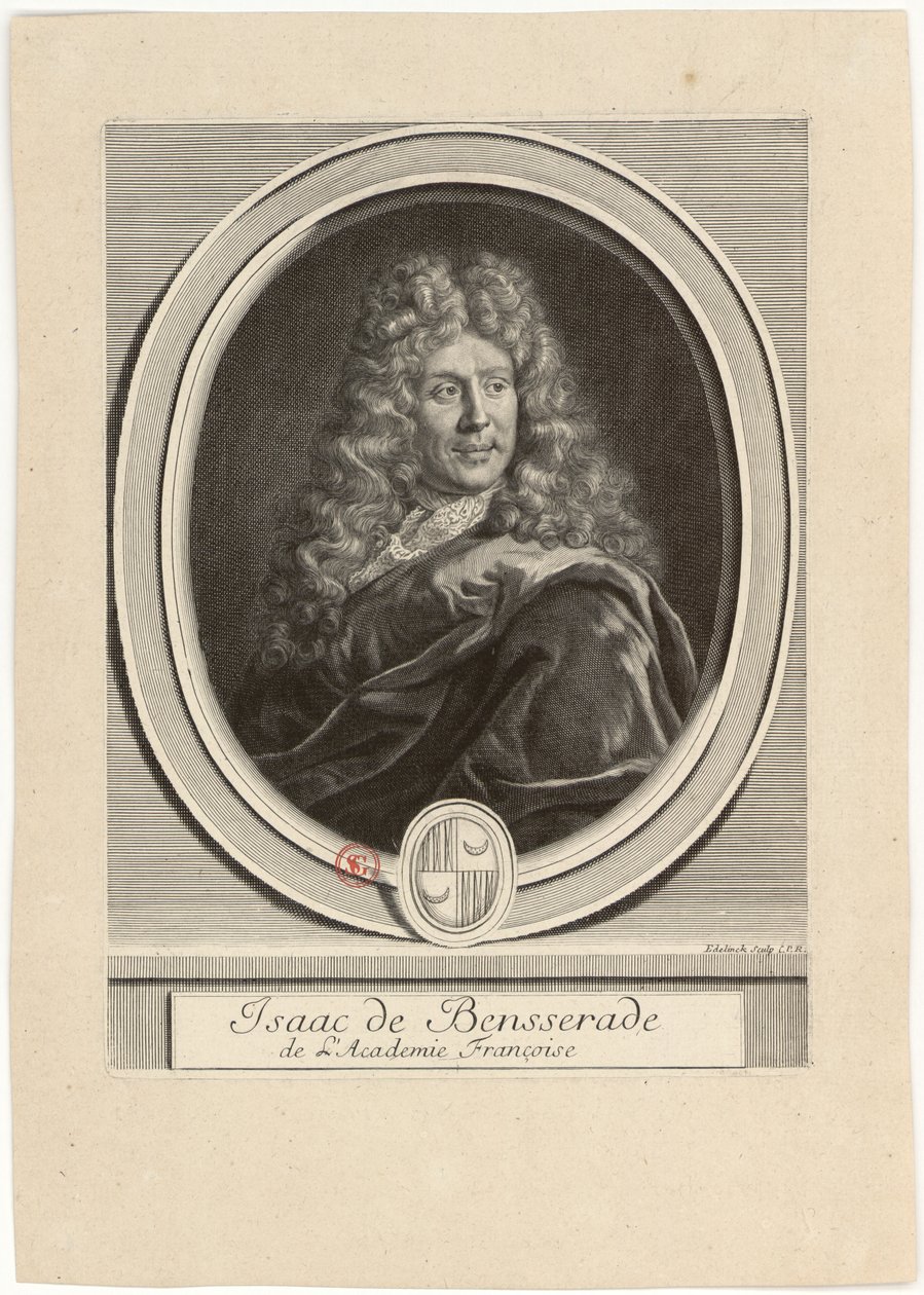 Isaac de Bensserade, de la Academia Francesa de Gérard Edelinck
