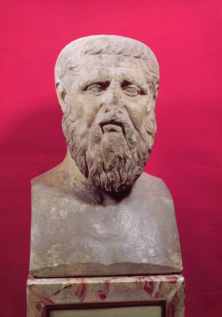 Busto de Platón (c.427-347 a.C.) copia de un original del siglo IV a.C. de Greek