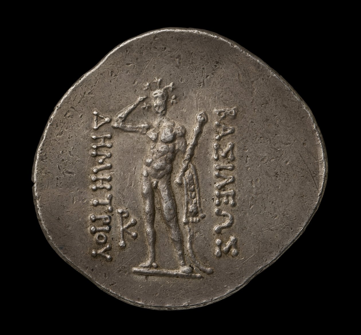 Moneda indo-griega (plata) de Greek