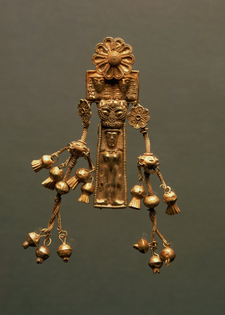 Colgante, de la necrópolis de Camiros, c.630-620 a.C. de Greek