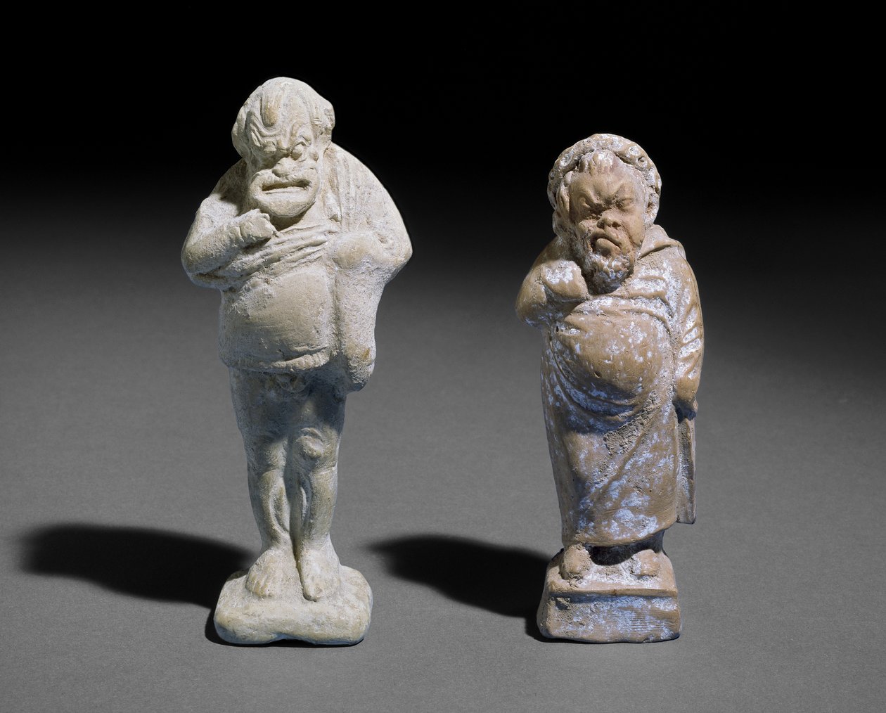 Figurilla de terracota de un actor cómico masculino, 400-201 a.C. de Greek