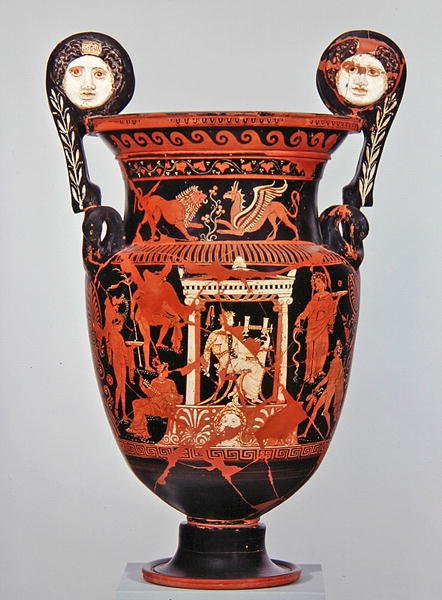 Crátera de Volutas de Figuras Rojas Apulia, c.375-350 a.C. de Greek