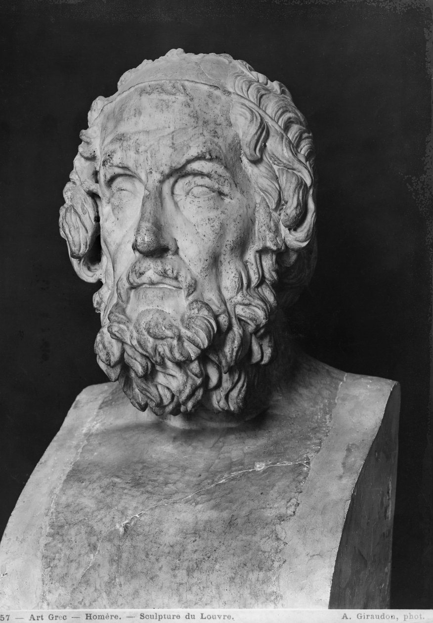 Busto de Homero, período helenístico (330-20 a.C.) de Greek