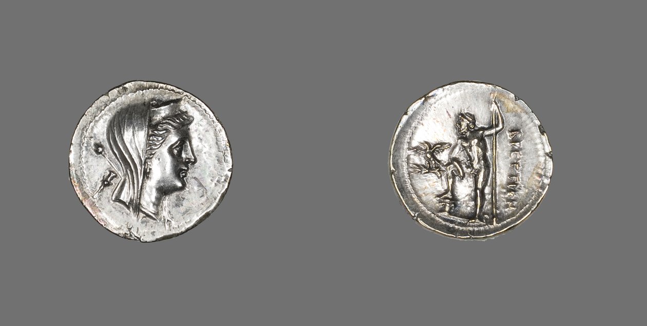 Dracma que representa a la Ninfa Anfitrite, 216-203 a.C. de Greek School