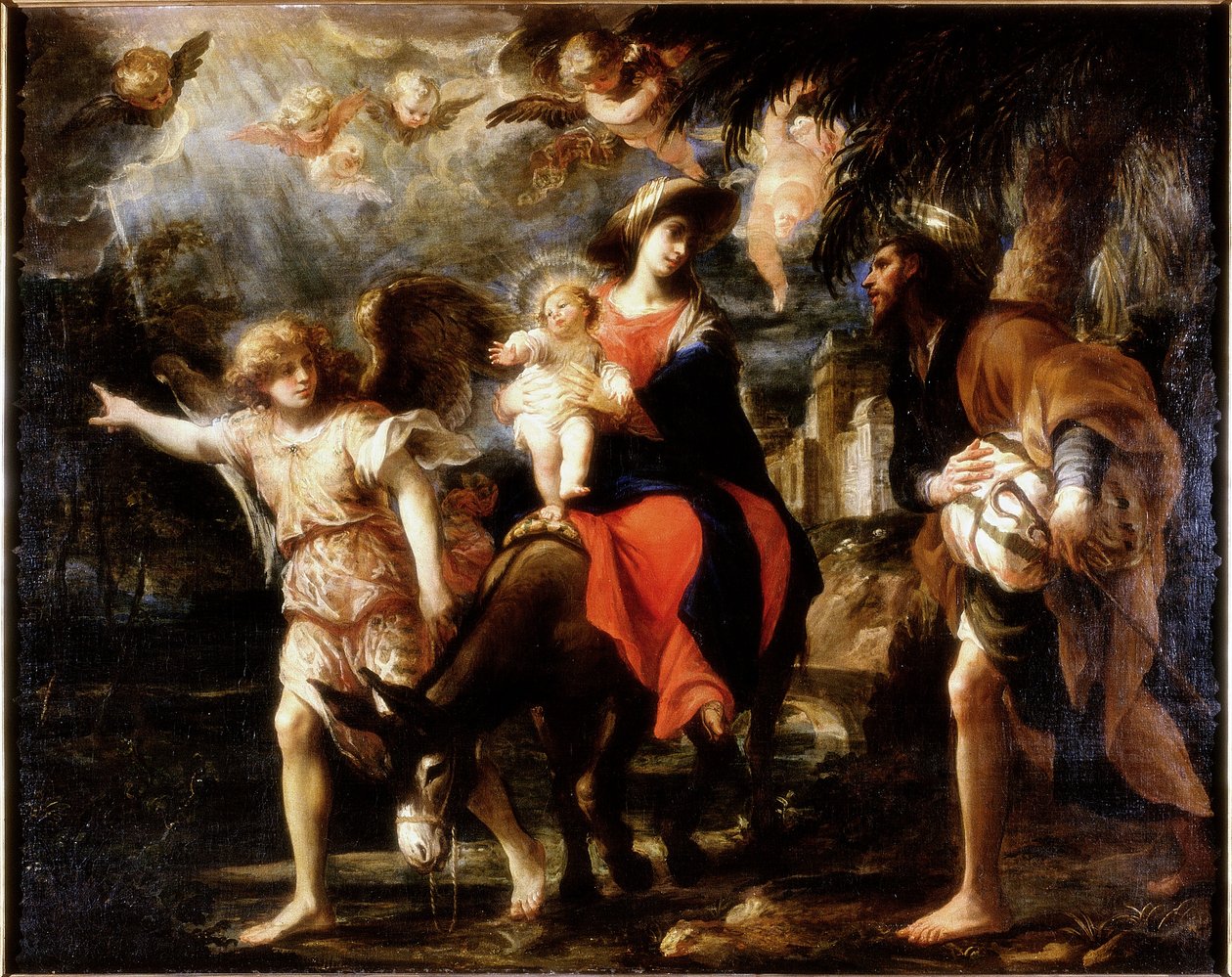 La huida a Egipto, c.1680-1700 de Gregorio De Ferrari