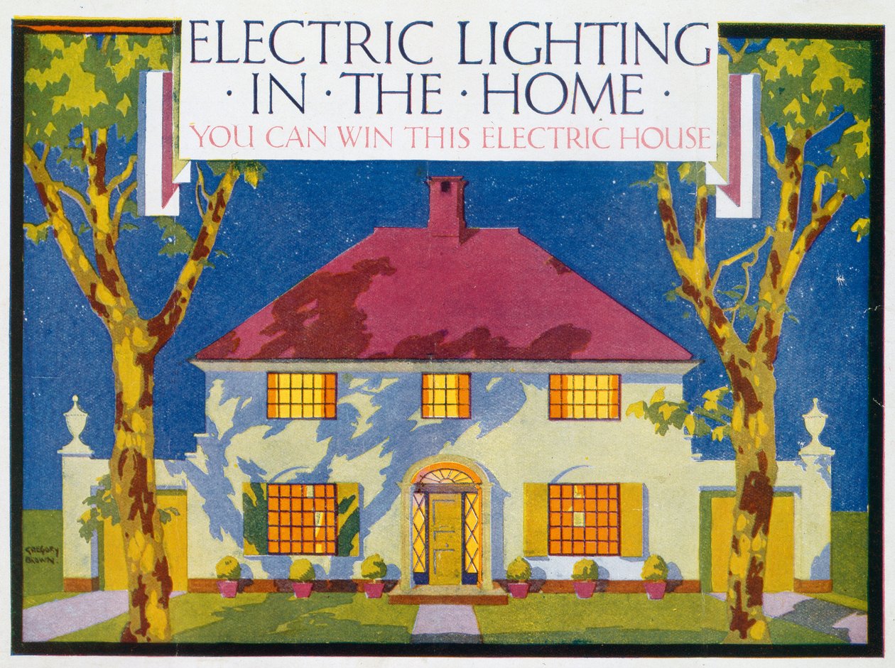 Iluminación eléctrica en el hogar, 1910 de F. Gregory Brown
