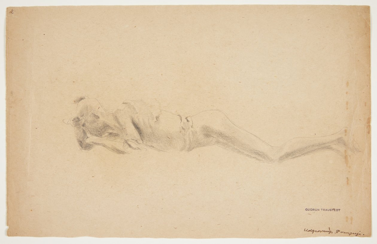 Estudio de yeso de Pompeya. Hombre acostado de Gudrun Traustedt
