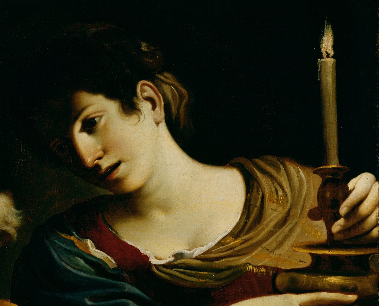 La Negación de San Pedro (detalle) de Giovanni Francesco Barbieri
