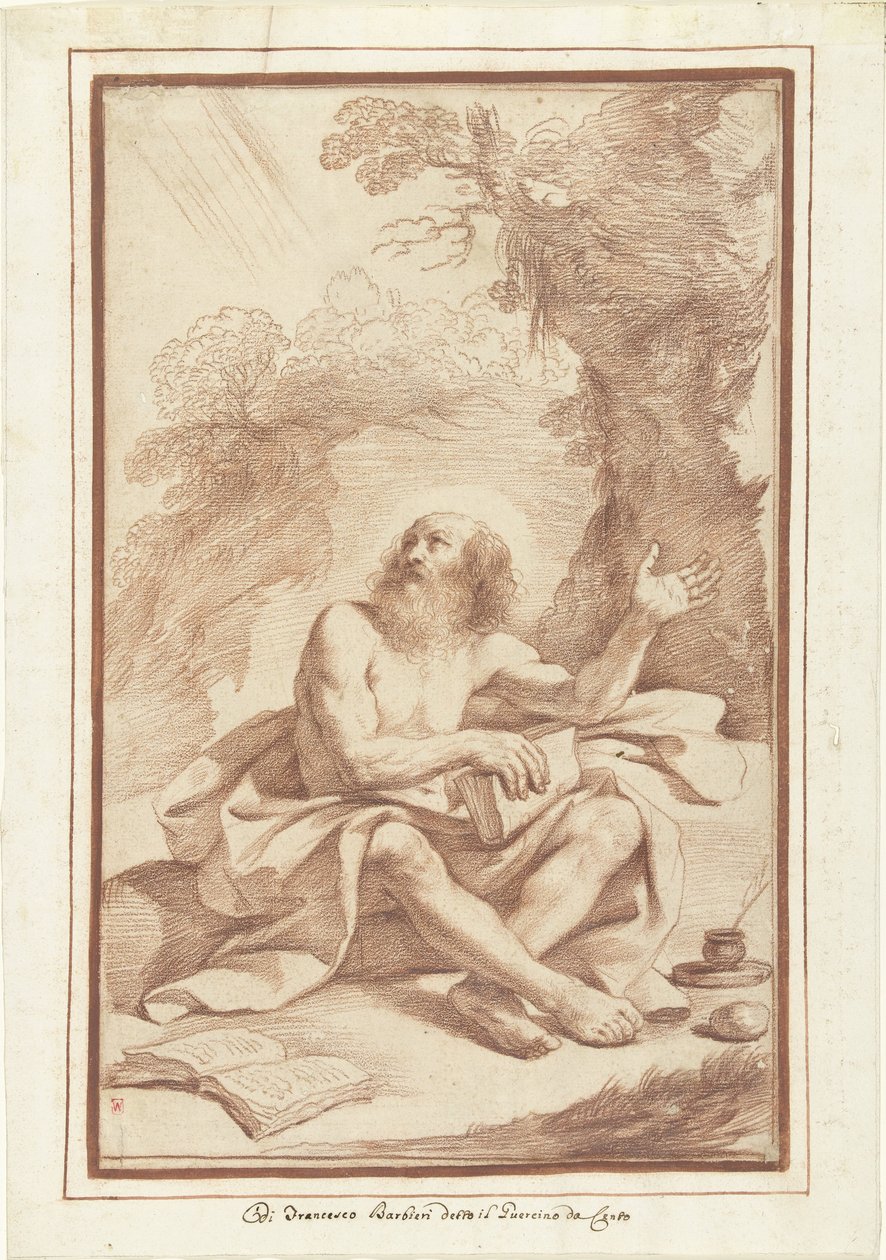 H. Jerónimo en el desierto de Guercino (attributed to)