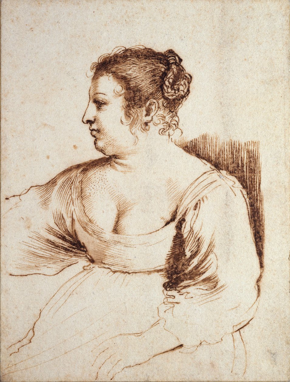 Una mujer sentada de Guercino