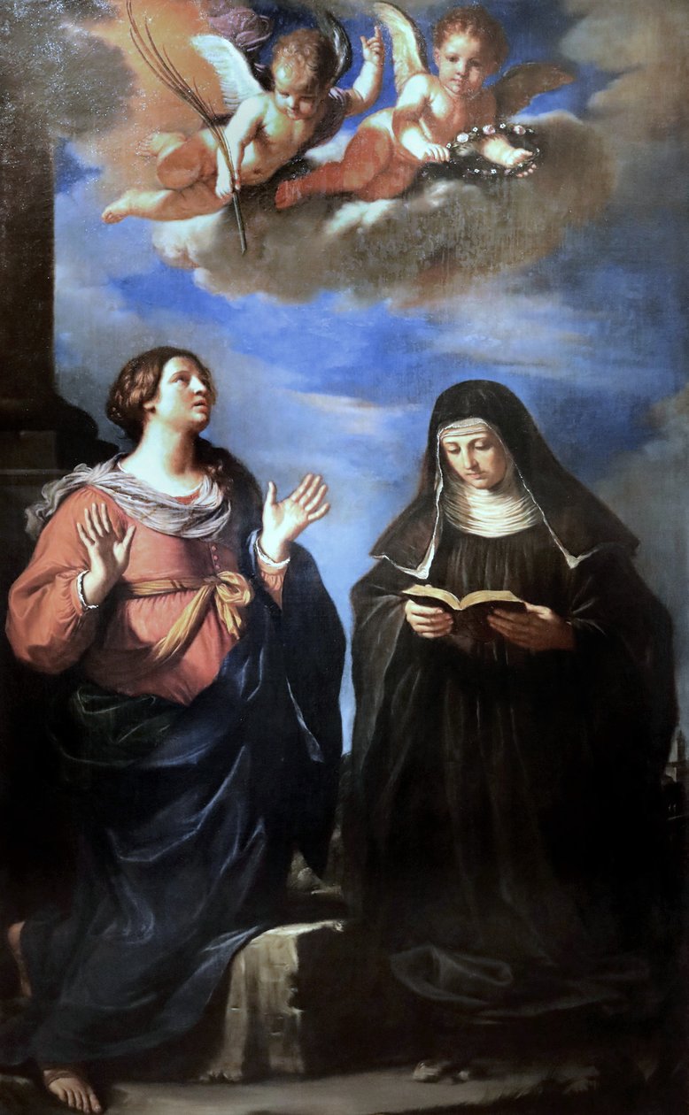 Guercino - Santas Gertrudis y Lucrecia. 1645 de Guercino