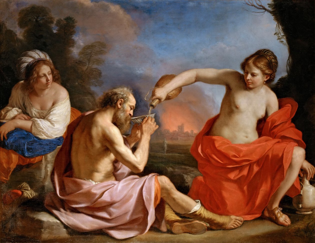 Lot y sus hijas de Guercino