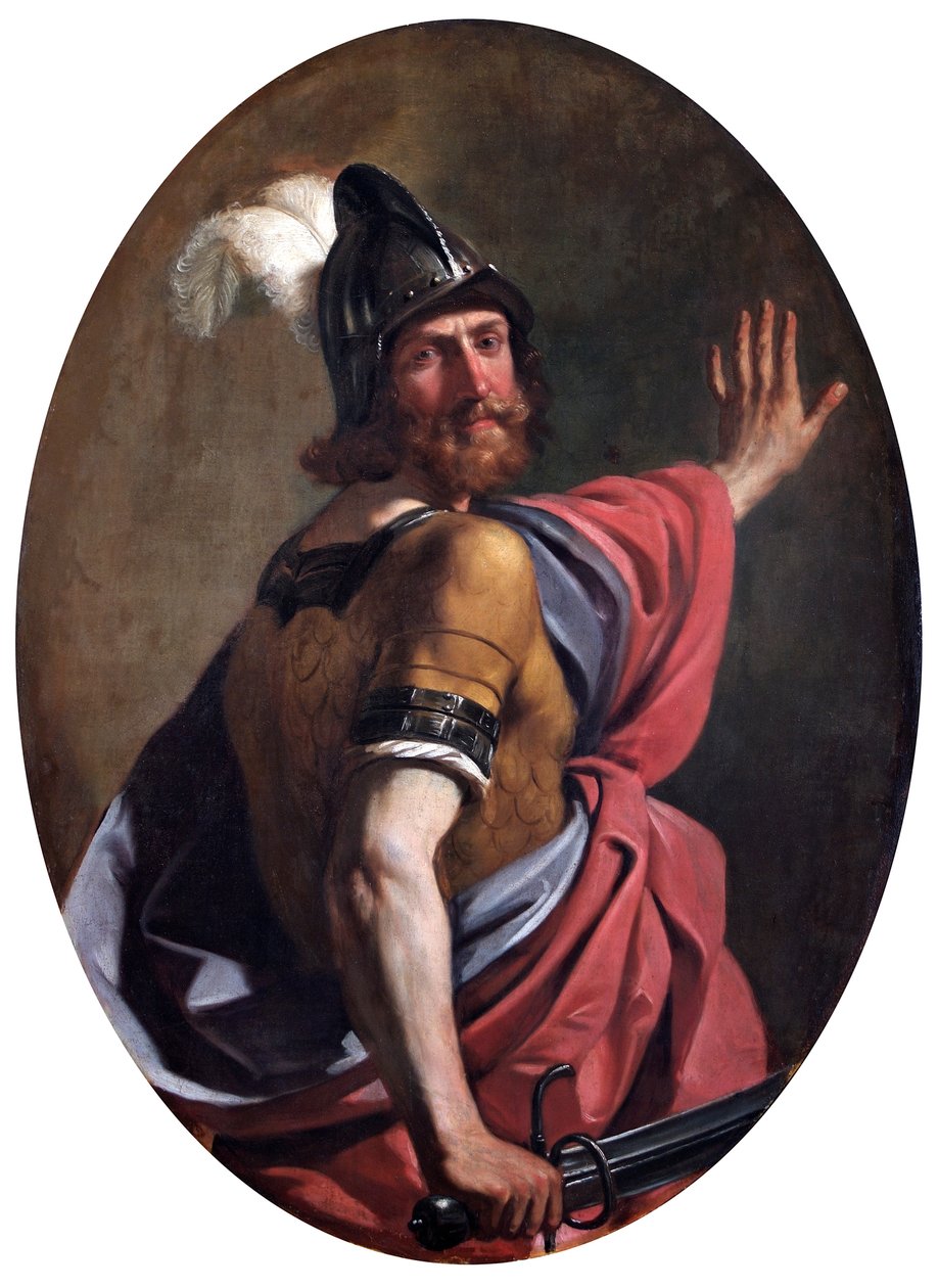 Marte como guerrero de Guercino
