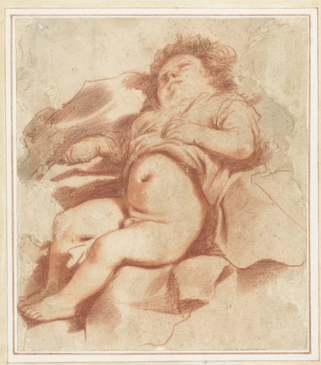 Estudio de un niño dormido de Guercino