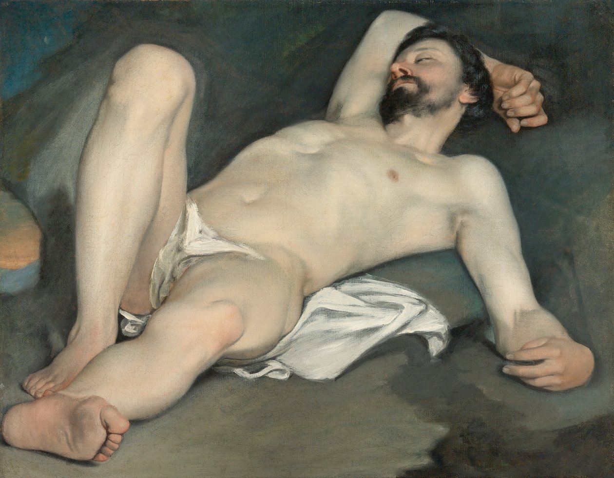 Desnudo masculino reclinado | Guido Cagnacci