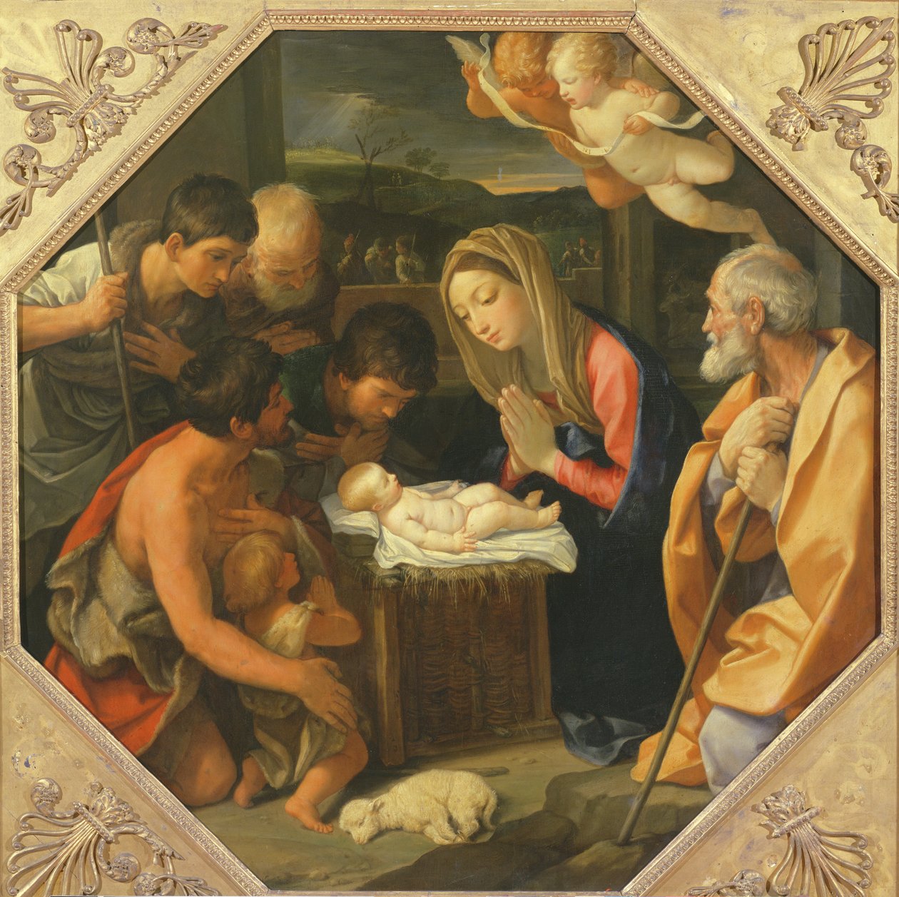 La adoración de los pastores, c.1640-42 de Guido Reni