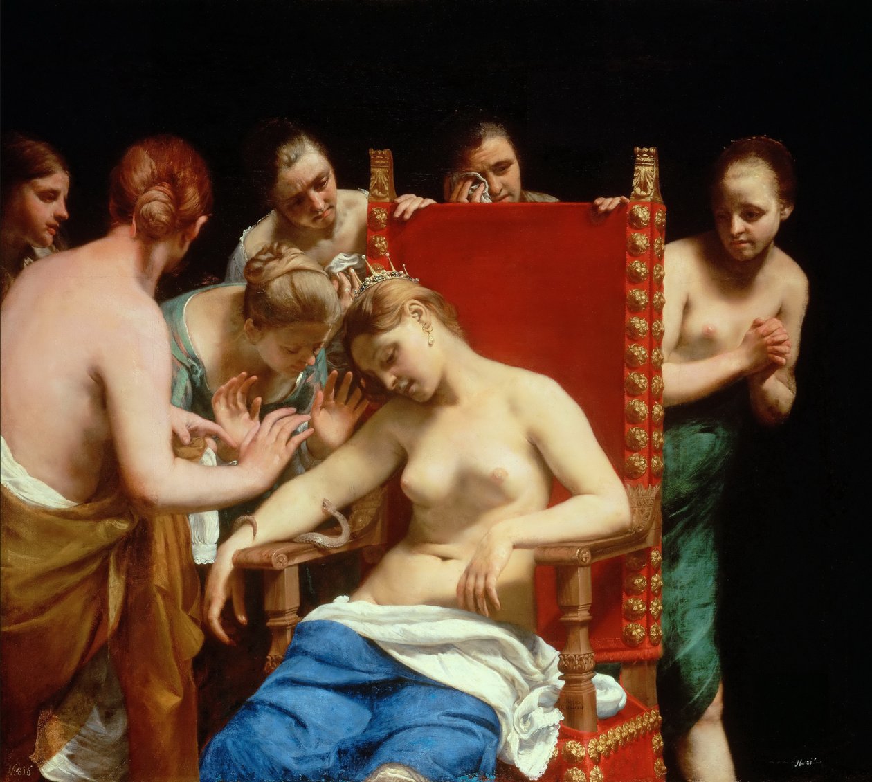 La muerte de Cleopatra de Guido Cagnacci