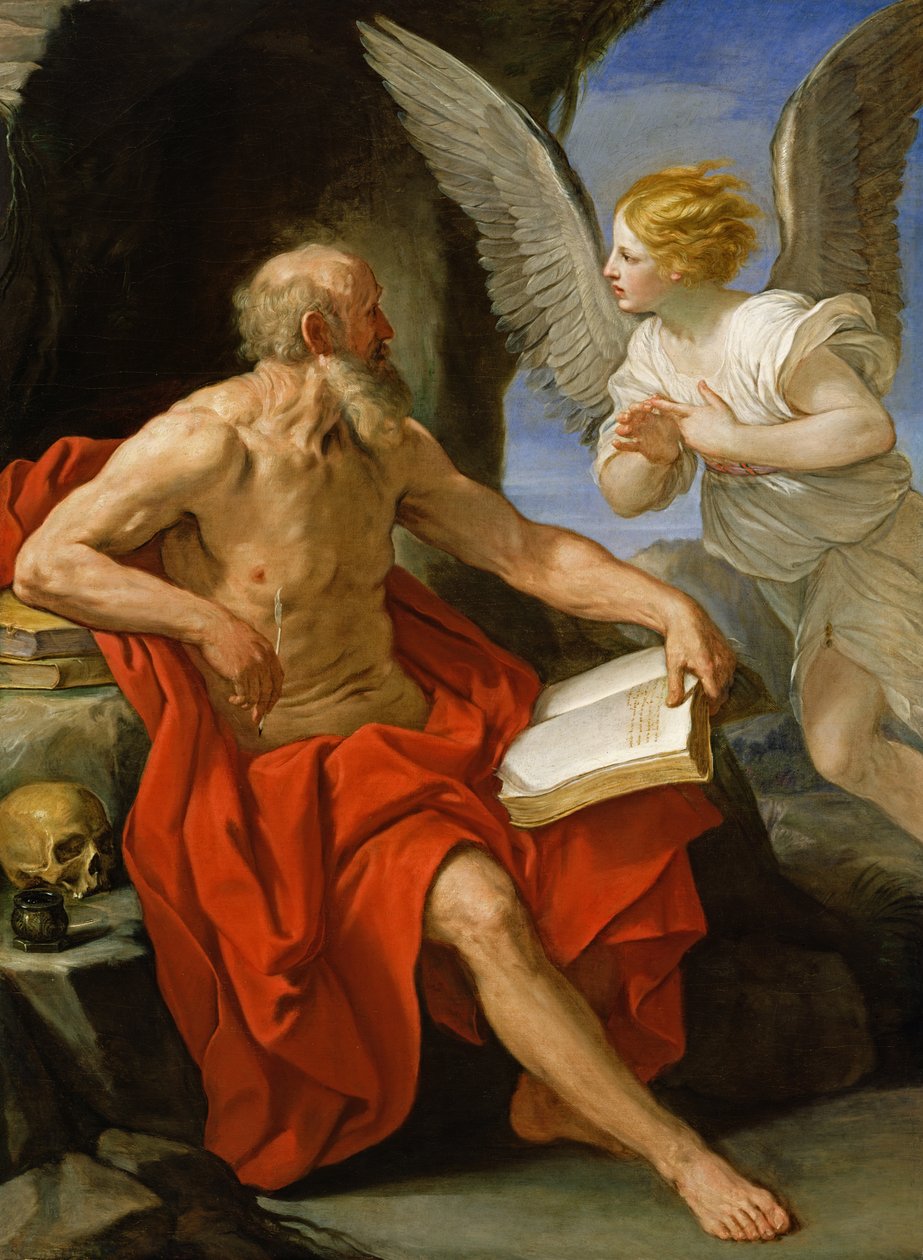 Ángel Apareciendo a San Jerónimo, c.1640 de Guido Reni