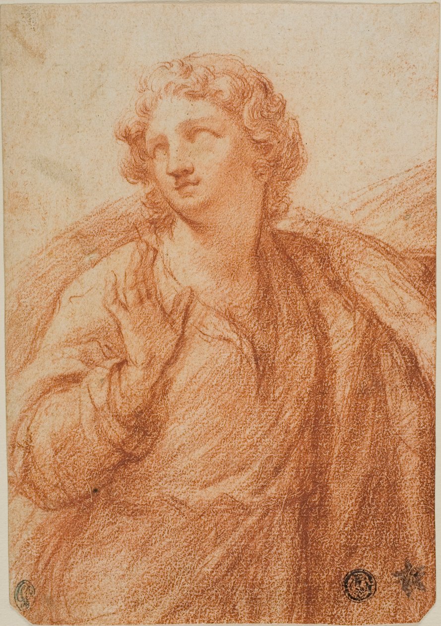 Figura drapeada de medio cuerpo de Guido Reni