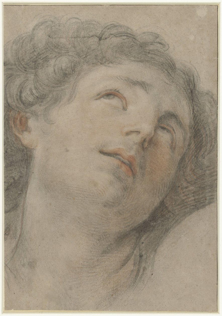 Cabeza de San Sebastián, mirando hacia arriba de Guido Reni