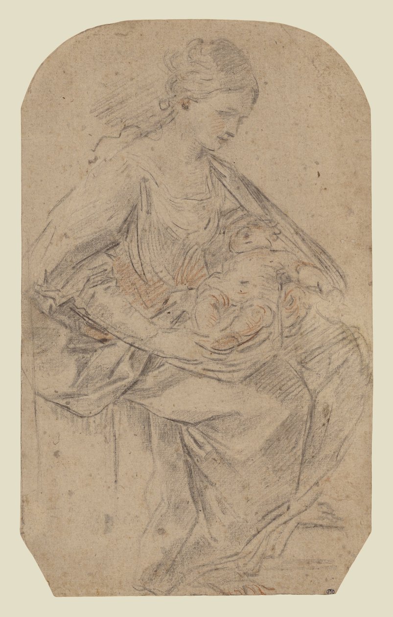 Nacimiento (anverso); Mujer con turbante (reverso) de Guido Reni