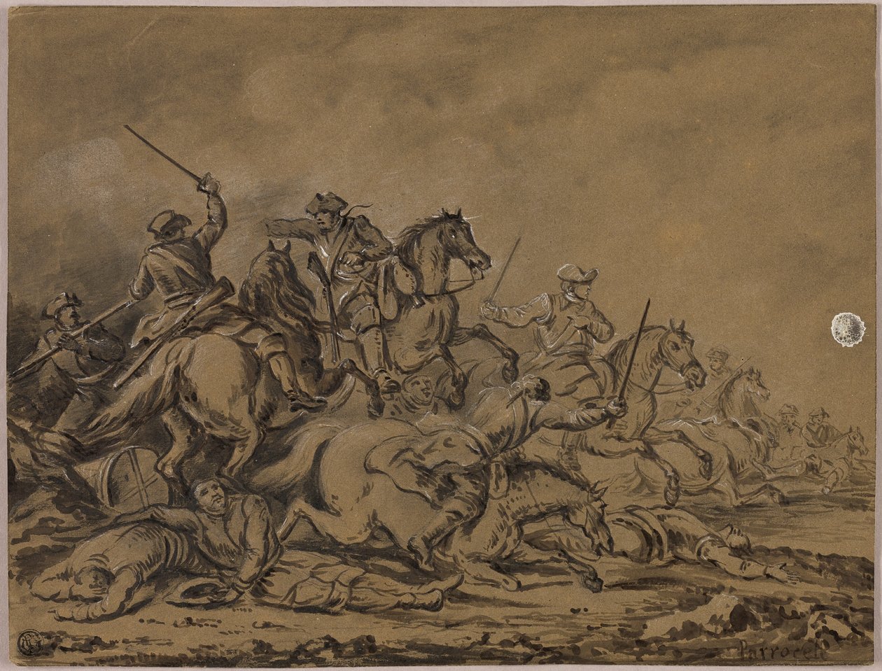 Escaramuza de caballería de Guillaume Courtois