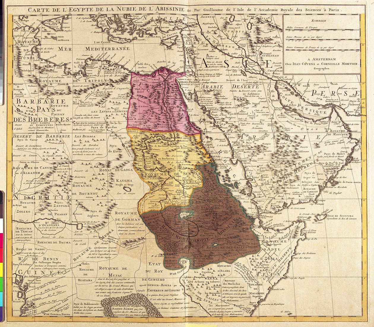 Egipto, Sudán, Eritrea, Yibuti, Etiopía de Guillaume Delisle