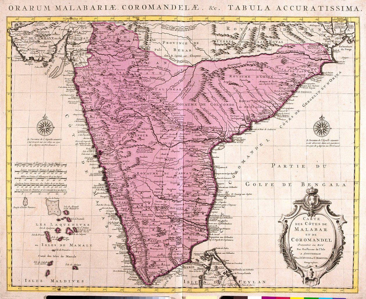 India (excepto el norte) de Guillaume Delisle