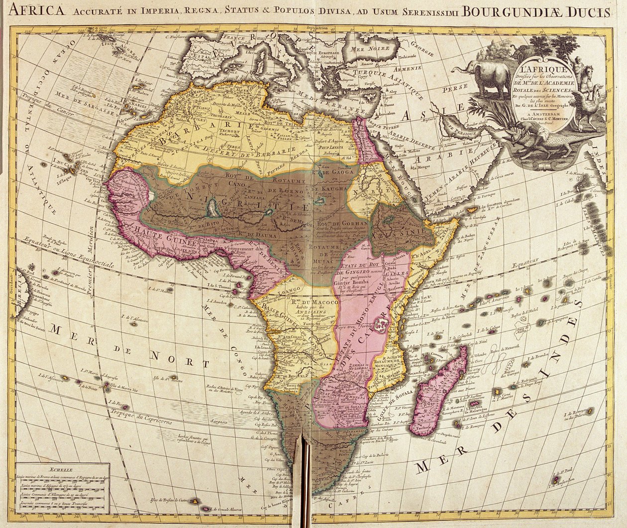 Mapa de África de Guillaume Delisle