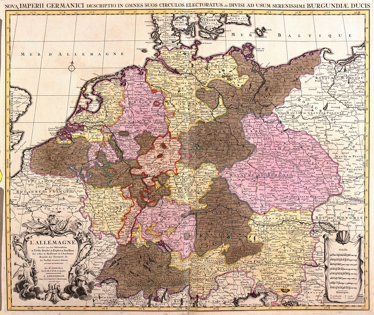Mapa de Alemania de Guillaume Delisle