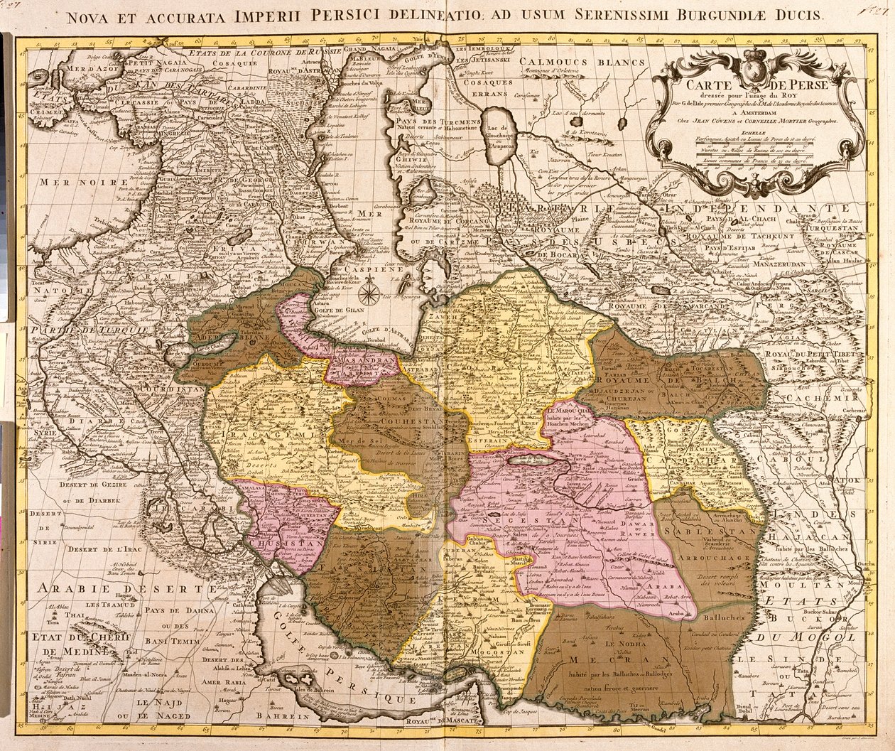 Suroeste de Turkmenistán, Irán, oeste de Afganistán, oeste de Pakistán de Guillaume Delisle