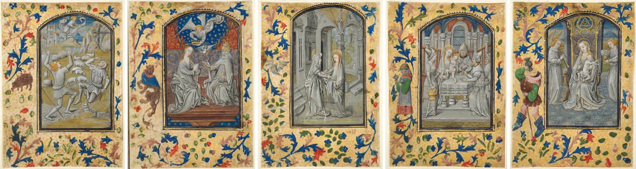 Hojas de un Libro de Horas de Guillaume Vrelant