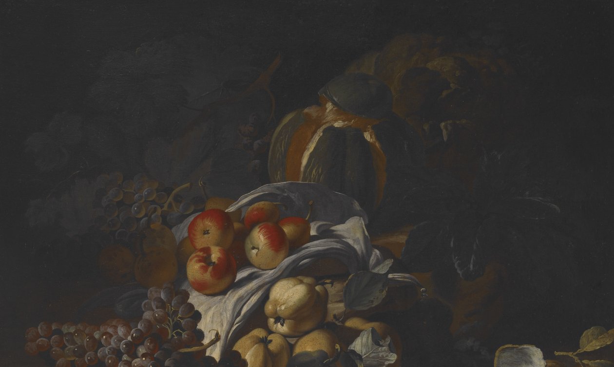 Bodegón de frutas (óleo sobre lienzo) de Guiseppe Ruoppolo