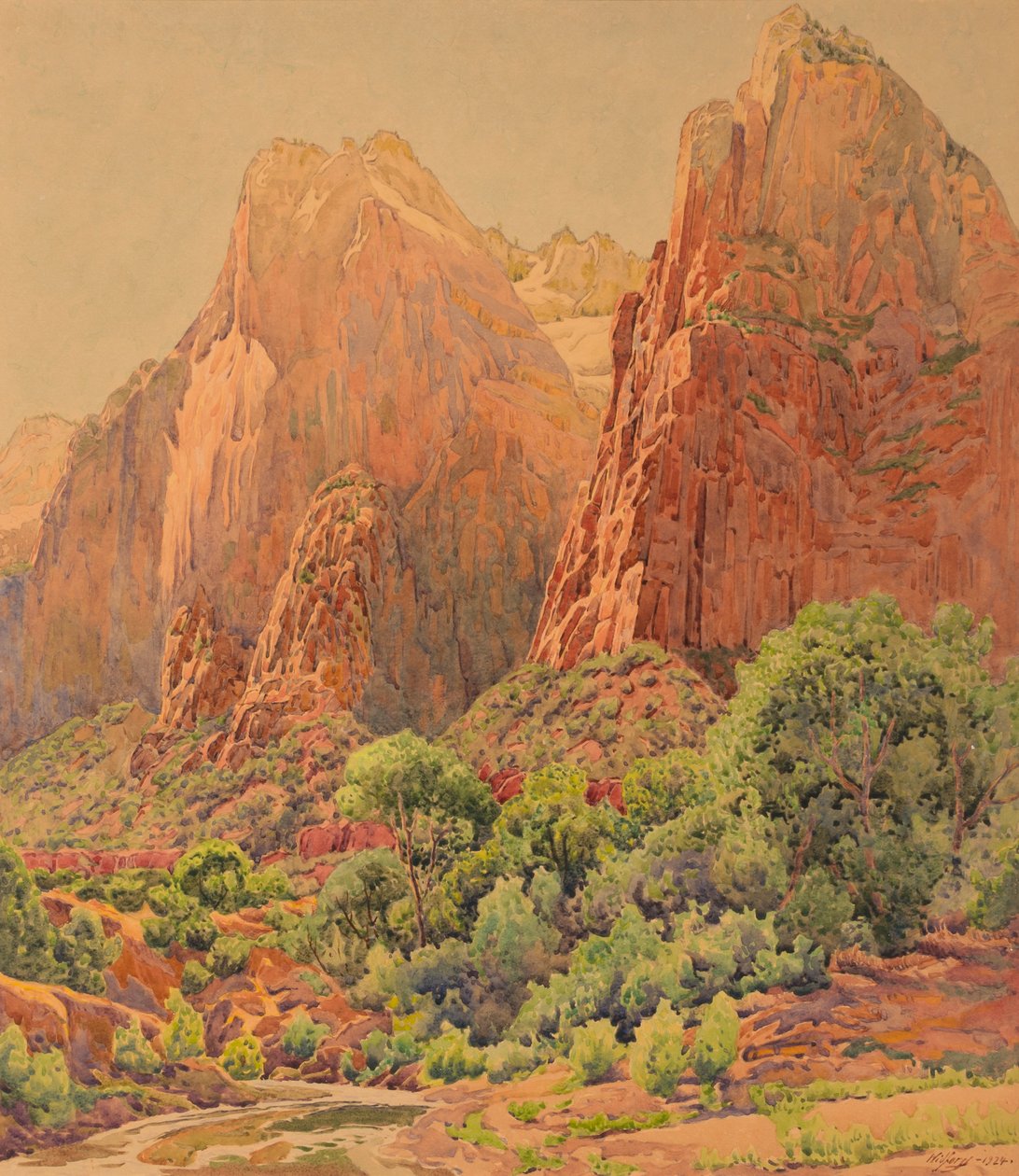 Los Patriarcas, Parque Nacional Zion de Gunnar Widforss