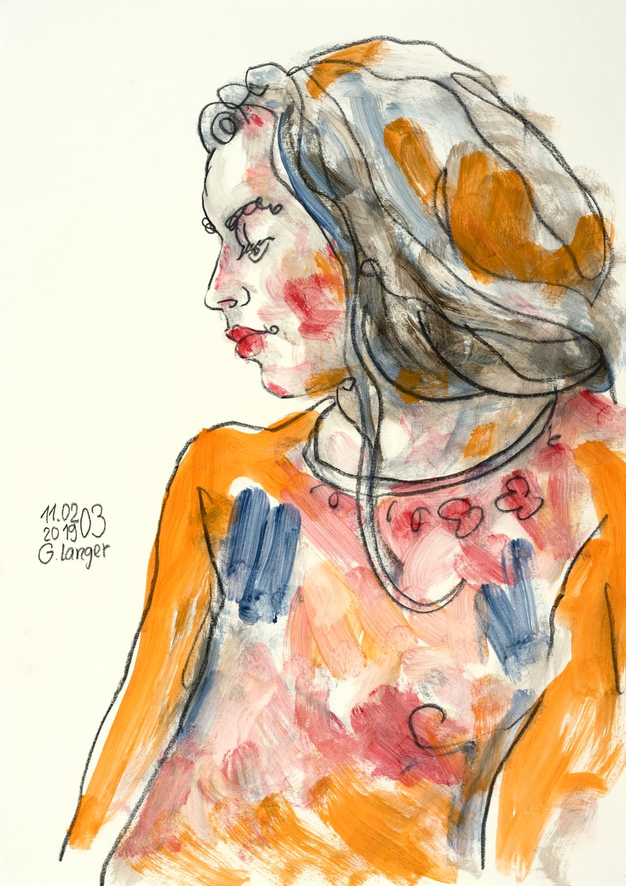 Retrato de una mujer, Estaba en casa de Gunter Langer