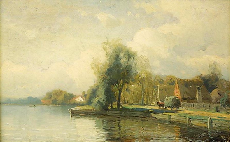 Paisaje con estanque de Gustaf Rydberg