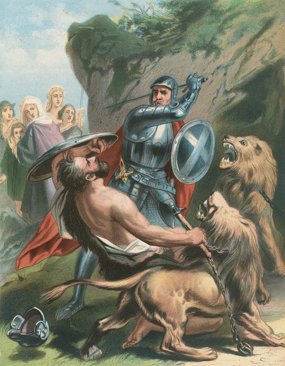 La Batalla de Gran Corazón con el Gigante Grim y los Leones de Gustav Bartsch