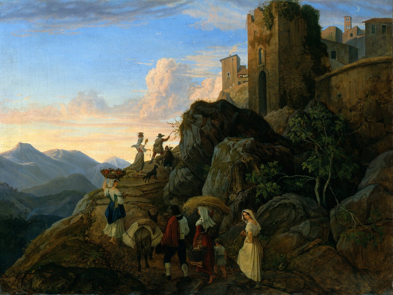 Civitella (Atardecer) de Gustav Karl Ludwig Richter