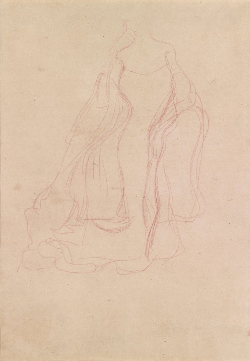 Estudio de vestuario de frente de ND150 de Gustav Klimt
