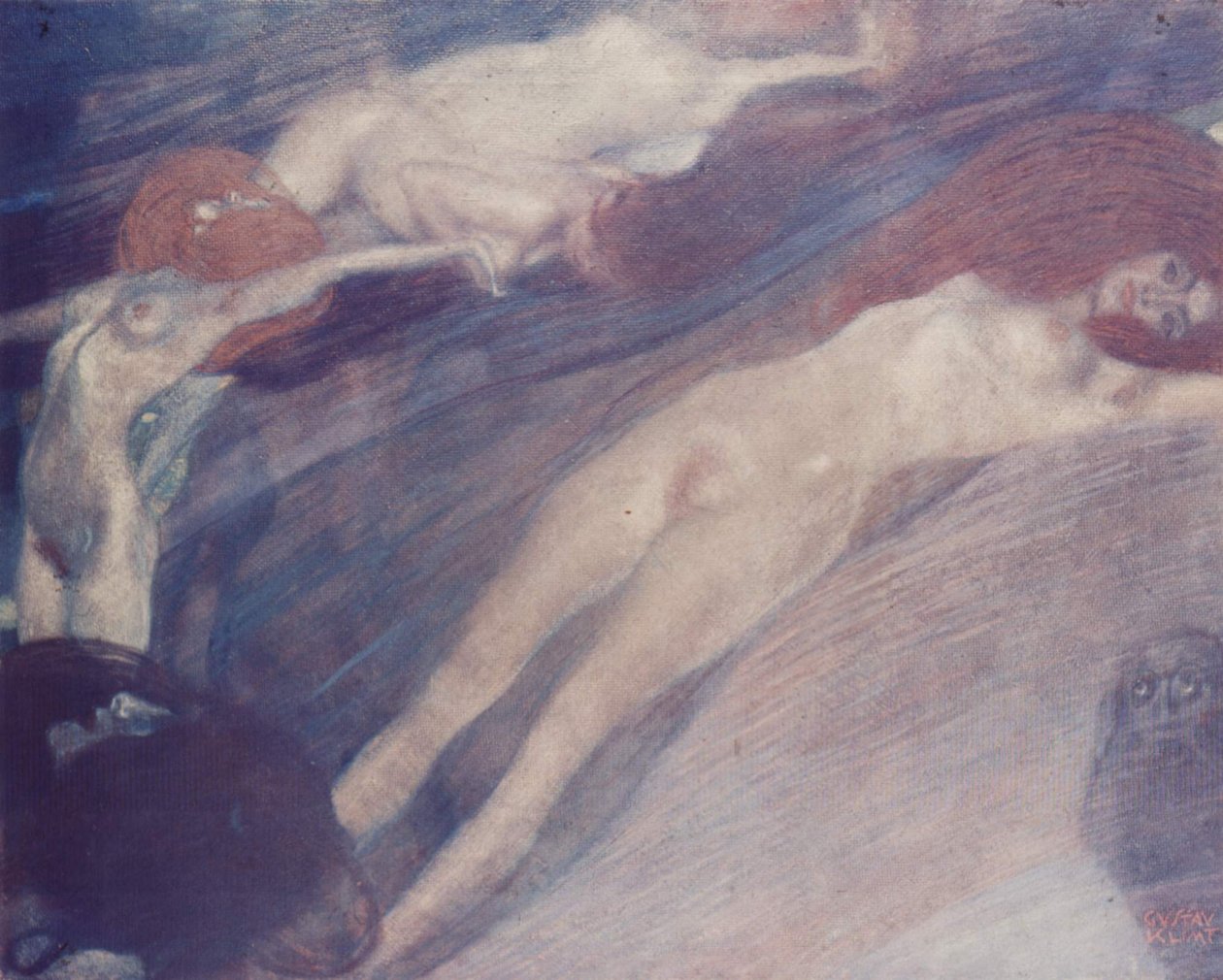 Aguas en movimiento de Gustav Klimt
