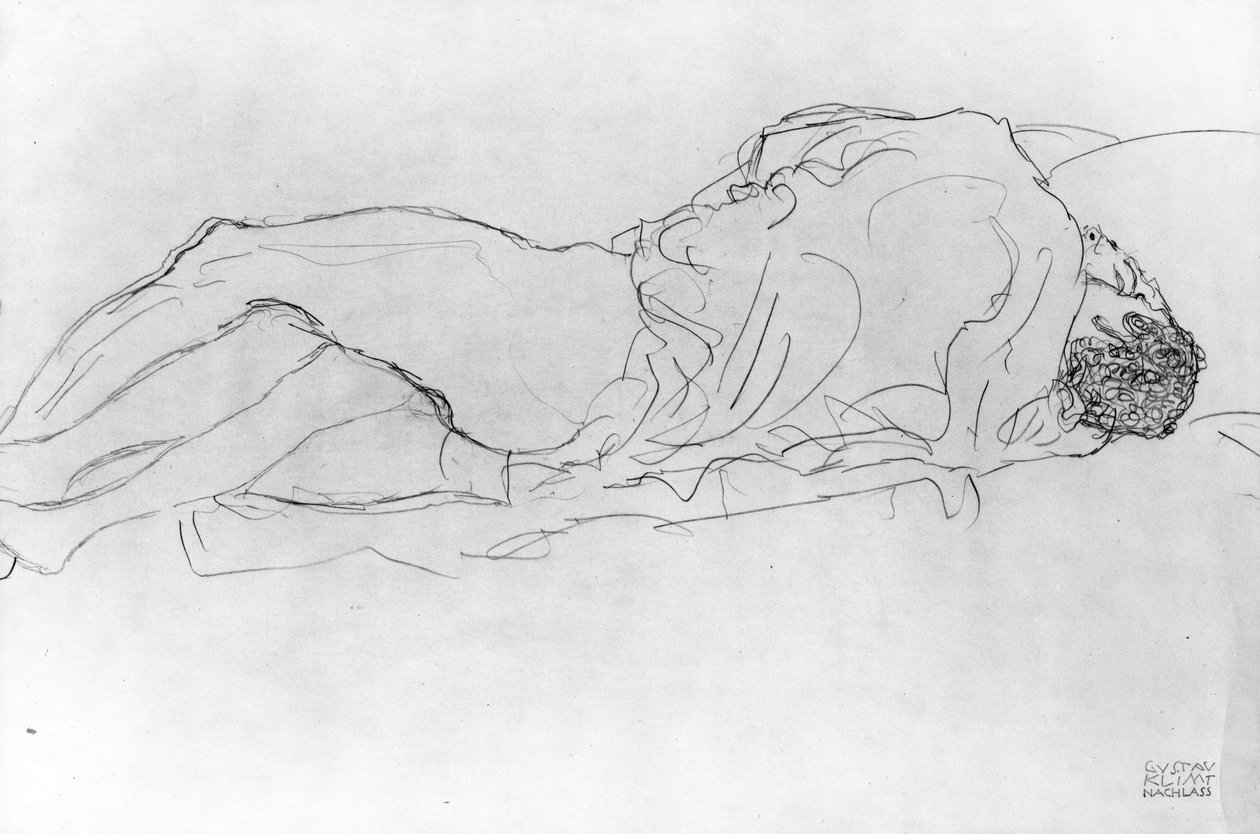 Pareja en la Cama, c.1915 de Gustav Klimt