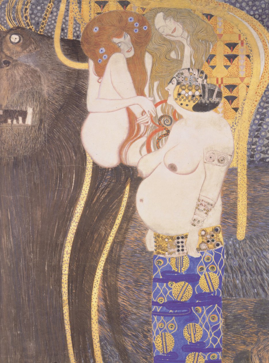 Las fuerzas hostiles (detalle) de Gustav Klimt