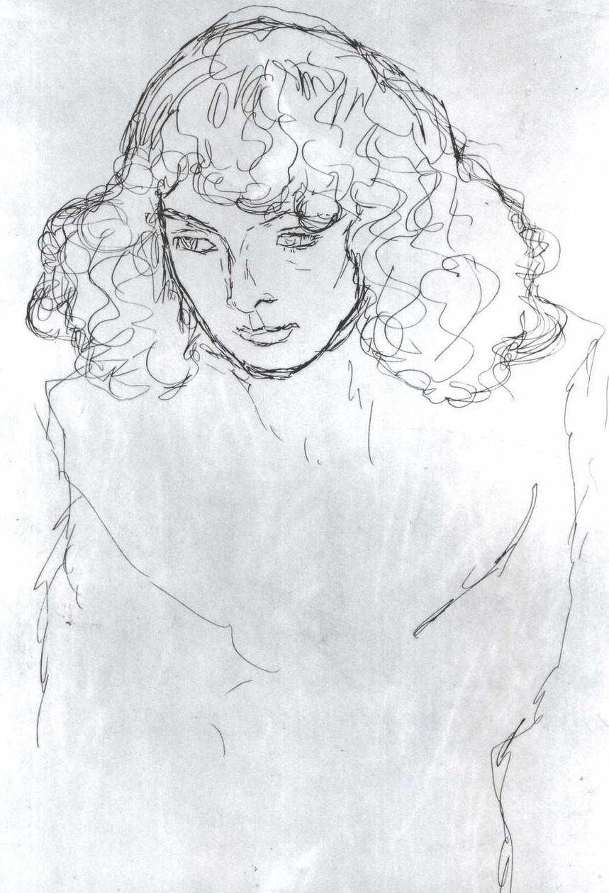 Cabeza de niña de Gustav Klimt