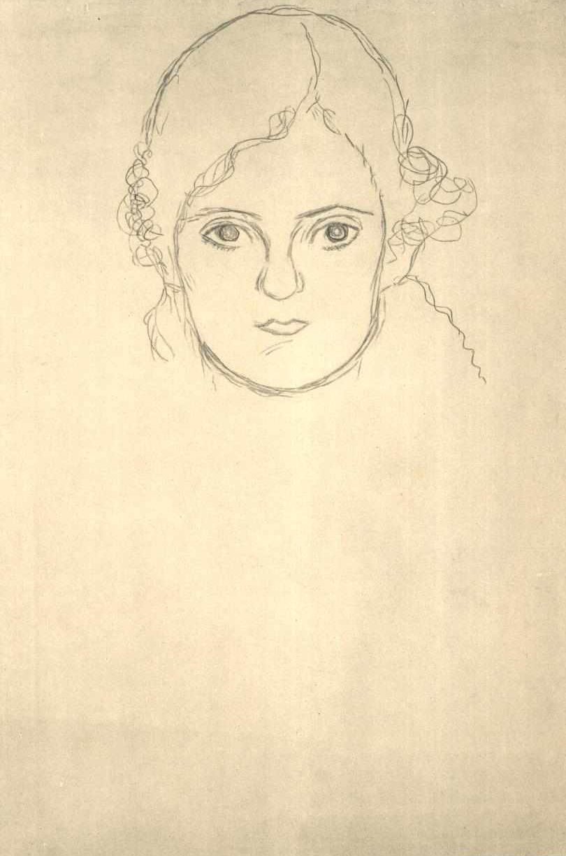Cabeza de niña de Gustav Klimt