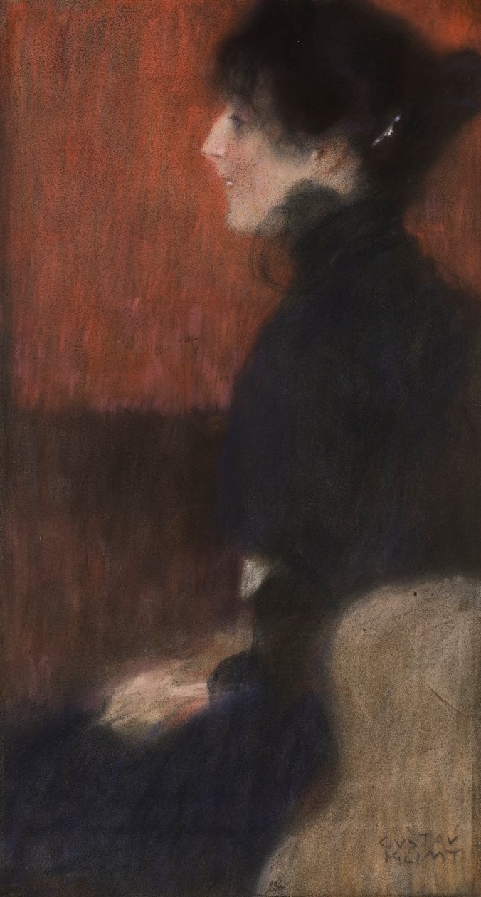 Retrato de una dama, 1887-1907 de Gustav Klimt