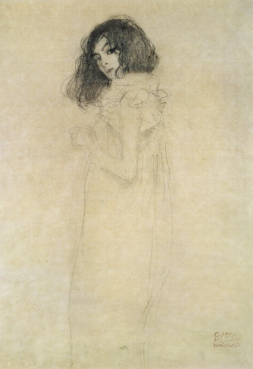 Retrato de una joven, 1896-97 de Gustav Klimt